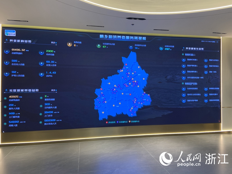 通過養(yǎng)老服務駕駛艙實現智能化管理。人民網 方彭依夢攝