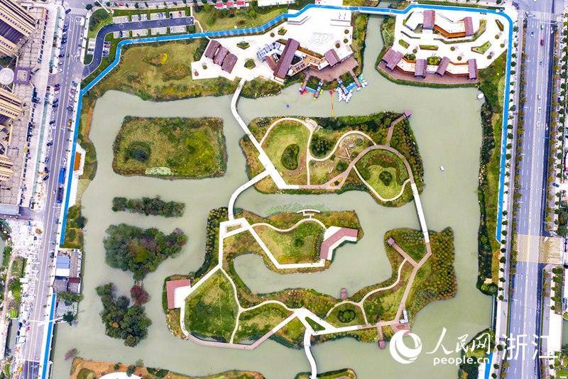 在改革推動(dòng)下，龍港城市濕地公園建設(shè)啟動(dòng)時(shí)間提前了半年。人民網(wǎng) 章勇濤攝
